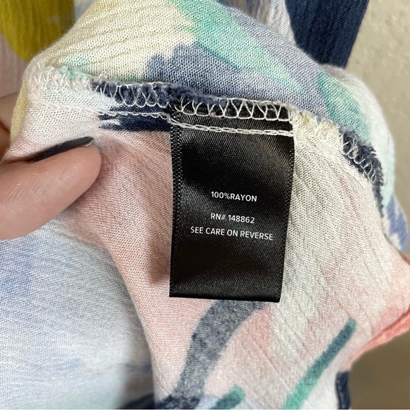 Torrid Babydoll Gauze Surplice Tunic Top Colorful Boho Stretchy Shirt Size 3XL - Picture 10 of 10